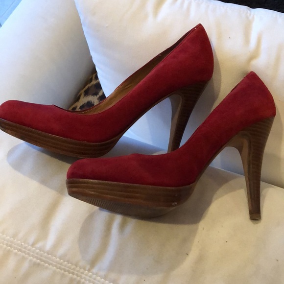 👠 Steven by Steve Madden Deep red suede pumps - Picture 1 of 8